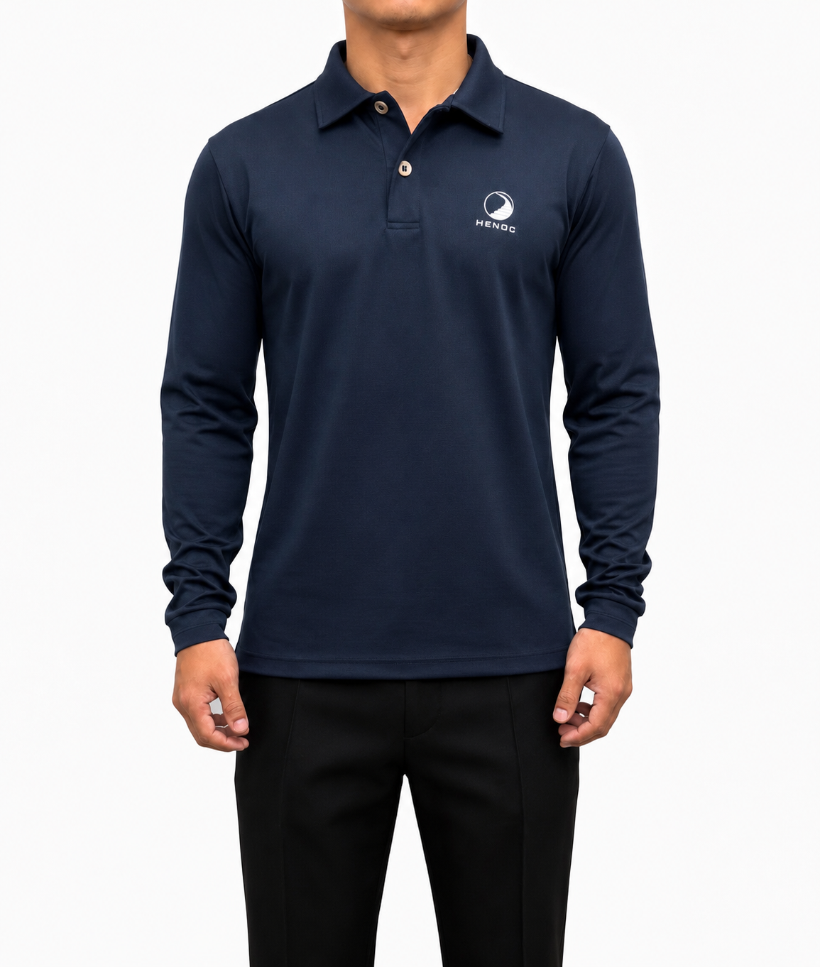 HENOC UNISEX POLO LONG SLEEVE