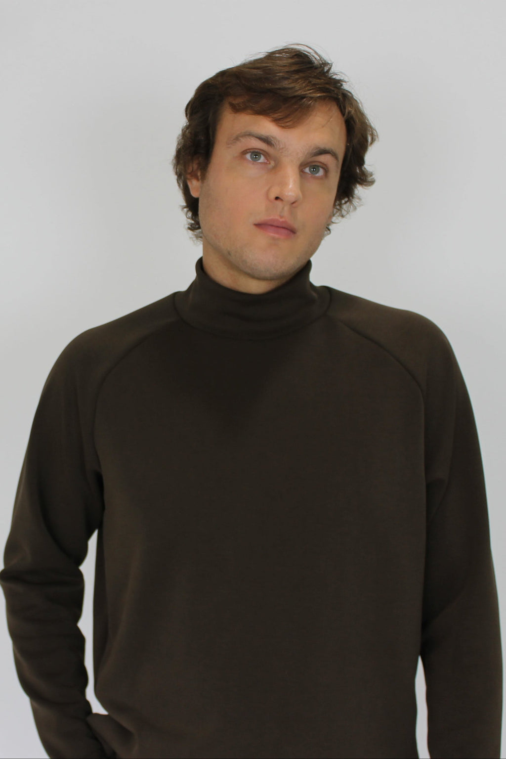 Modal High Neck Raglan Long Sleeve top
